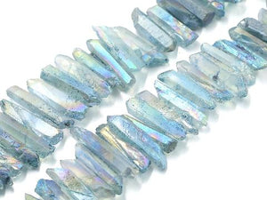 Matte Crystal Quartz Ab Light Blue Stick(Egaduated) 8X25-12X50Mm