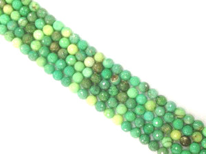 Green Grass Agate Faceted Rounds 14Mm