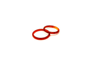 Color Agate Red Ring Faceted 2.5Mm