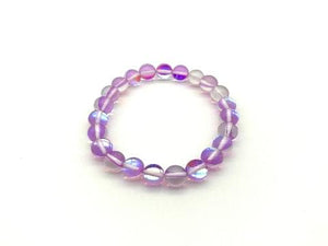 Candy Color Glass Lilac Bracelet 8Mm