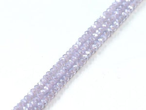 Thunder Polish Glass Crystal Light Purple Faceted Roundel 2X3Mm