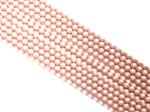Matte Shell Pearl Pink Faceted Rounds 6Mm