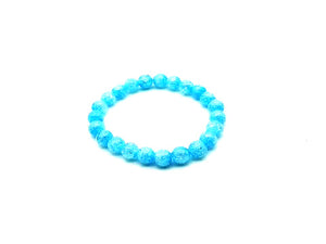 Color Crack Crystal Blue Bracelet 8Mm