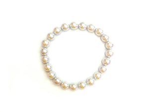 Heat Coloring Shell Pearl Silver Bracelet 8Mm