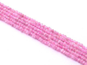 Pink Tourmalne Super Precision Cut Faceted Roundel 2X4Mm