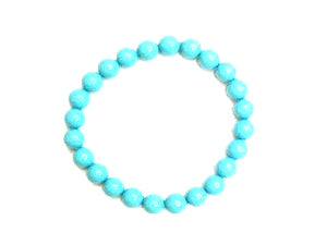 Heat Coloring Shell Pearl Blue Bracelet 8Mm