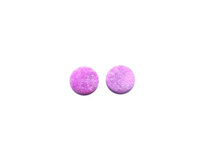 Crystal Quartz Druzy Pink Ring Surface(Round Beads) 8Mm