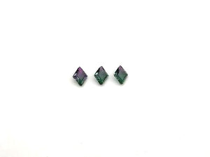 Glass Purple Green Diamond Ring Surface 9X13Mm