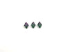 Glass Purple Green Diamond Ring Surface 9X13Mm