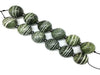 Green Zebra 8 Inch Round Beads 30Mm