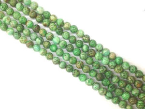 Dyed Green Crazy Lace Agate Round Beads 6Mm