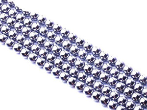 Hematite Silver Round Beads 6Mm