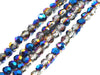 Thunder Polish Glass Crystal Siver Blue Faceted Rounds 4Mm