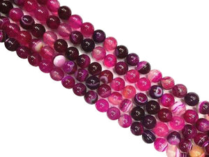 Purple Sardonyx Round Beads 8Mm