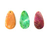 Color Agate Teardrop Pendant 30X55Mm
