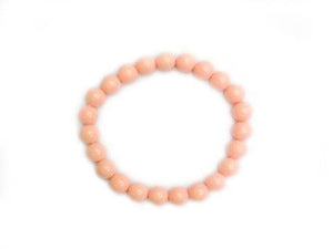 Heat Coloring Shell Pearl Shocking Pink Bracelet 8Mm