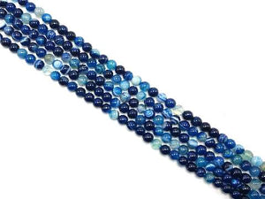 Color Sardonyx Blue Round Beads 14Mm