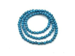 Blue Magnesite Round Beads 108 Pcs 6Mm