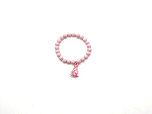 Matte Sgell Pearl Baby Pink Tassel Bracelet 8Mm