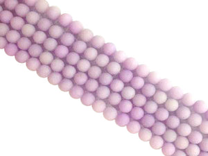 Matte Color Jade Light Purple Round Beads 8Mm