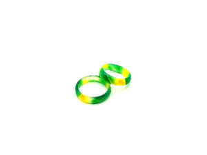 Color Agate Yellow Green Ring Faceted 5Mm