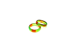 Color Agate Red Green Ring Faceted 5Mm