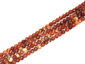 Color Red Fire Agate Faceted Rounds 10Mm