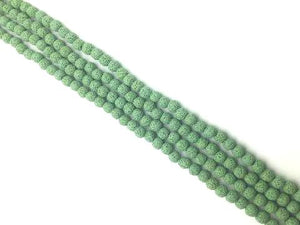 Lava Stone Green Round Beads 10Mm