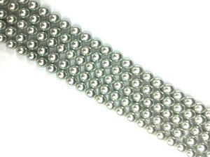 Shell Pearl Silver Round Beads 10Mm