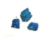 Crystal Quartz Druzy Blue Pendant 35X40-30X50Mm
