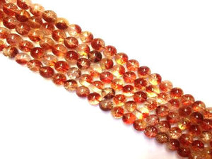 Color Crystal Quartz Red Round Beads 4Mm