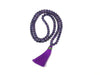 Amethyst Tassel Necklace 108Pcs 6Mm