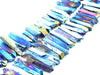 Matte Crystal Quartz Green Blue Stick(Egaduated) 8X25-12X50Mm