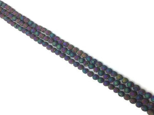 Matte Agate Druzy Rainbow Round Beads 12Mm