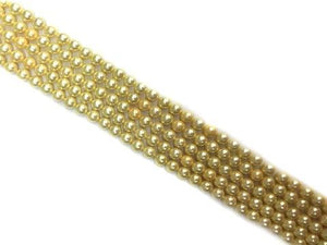 Shell Pearl Wheat Round Beads 4Mm