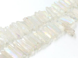 Matte Crystal Quartz Ab White Stick(Egaduated) 8X25-12X50Mm