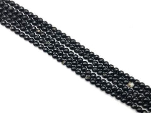 Color Sardonyx Black Round Beads 6Mm