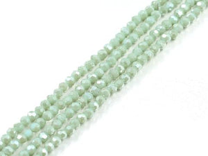 Thunder Polish Glass Crystal Ab Green Faceted Rounds 4Mm