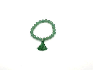 Aventurine Green Tassel Bracelet 8Mm