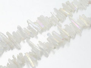 Matte Crystal Quartz Ab White Stick 5X25-8X30Mm