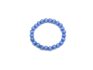 Artificial Opal Light Blue Bracelet 8Mm