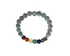 Matte African Turquoise 7 Chakras Bracelet 6mm