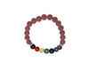 Matte Carnelian 7 Chakras Bracelet 8mm