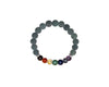 Matte Moss Agate 7 Chakras Bracelet 8mm