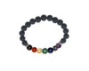 Matte Black Onyx 7 Chakras Bracelet 6mm