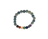 Moss Agate 7 Chakras Bracelet 6mm