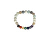 Matte Black Coludy Amazonite 7 Chakras Bracelet 6mm