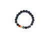 Blue Gold Stone 7 Chakras Bracelet 6mm