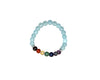 Color Jade Blue 7 Chakras Bracelet 6mm
