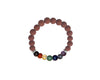 Matte Red Jasper 7 Chakras Bracelet 8mm